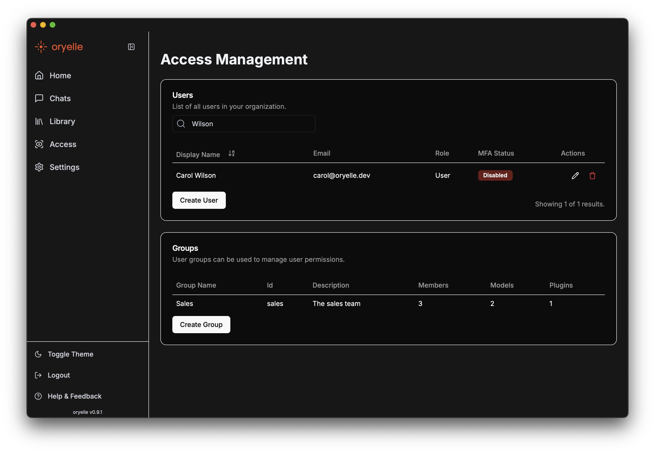 oryelle access management